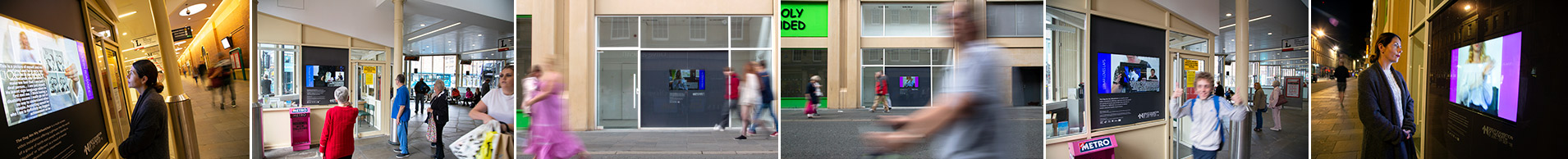 video installation in Newcastle streets